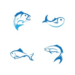 Fish logo template icon
