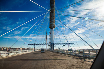Expressway, cable-stayed bridge