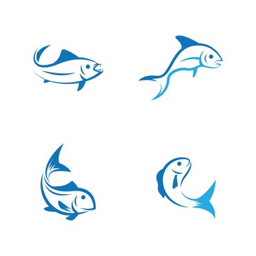 Fish logo template icon