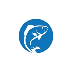 Fish logo template icon