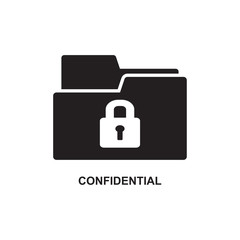 CONFIDENTIAL ICON , DATA PROTECTION ICON