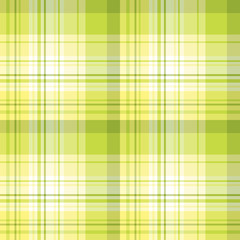 Seamless pattern in summer green, white and light yellow colors for plaid, fabric, textile, clothes, tablecloth and other things. Vector image.