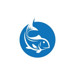 Fish logo template icon