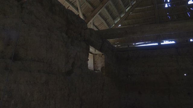 Wooden Roof Structures of an Old Clay Farm Building.