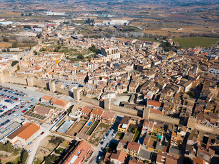 Fototapeta premium Panoramic view of Montblanc, Spain