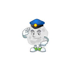 A dedicated Police officer of fibrobacteres cartoon drawing concept
