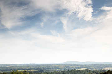view looking across the valley