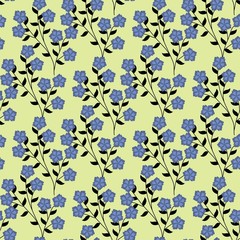 Seamless Pattern With Floral Motifs able to print for cloths, tablecloths, blanket, shirts, dresses, posters, papers.