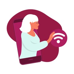 distance learning online school colorful vector illustration