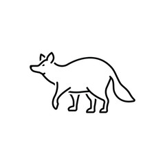 Obraz na płótnie Canvas Black line icon for raccoon