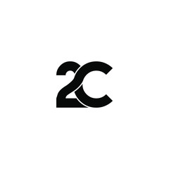 2c letter original monogram logo design