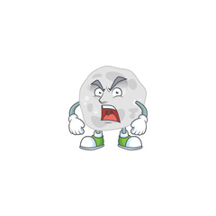 Fibrobacteres cartoon drawing style with angry face