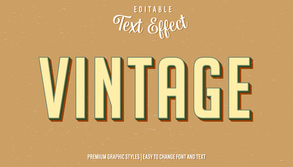 Vintage Style Editable Text Effect Premium EPS