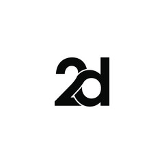 2d letter original monogram logo design