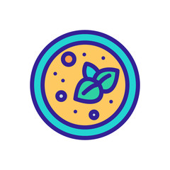 pizza with oregano icon vector. pizza with oregano sign. color symbol illustration