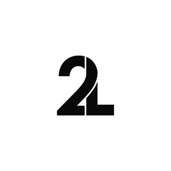 2l letter original monogram logo design