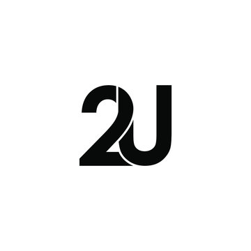 2u letter original monogram logo design