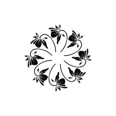 logo flower and floral icon vector