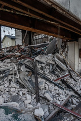 建築物件解体現場(許可済み且つ、既に存在しない物件です)　Demolition of buildings