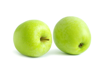 fresh green apple isolated on a white