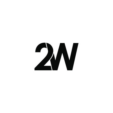 2w letter original monogram logo design