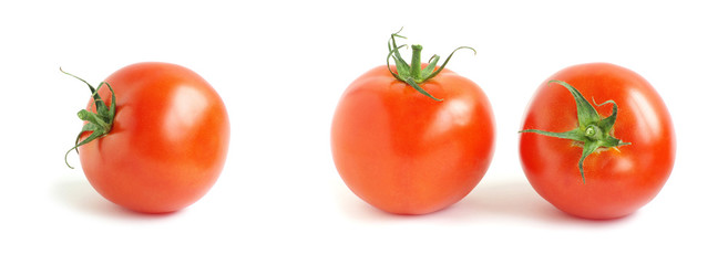 red tomato  isolated on a white background