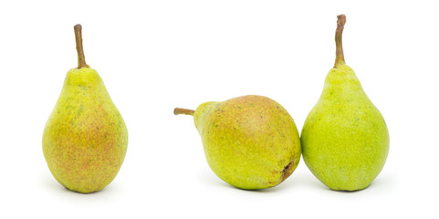 ripe pears isolated on white background