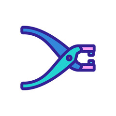 manual hole punch icon vector. manual hole punch sign. color symbol illustration