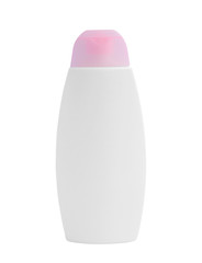 Body lotion bottle isolated on white background