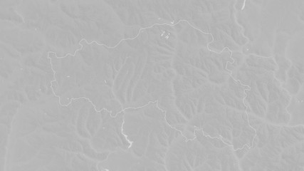 Belgorod, Russia - outlined. Grayscale