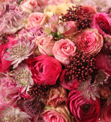 close-up of wedding bouquet