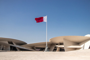 Qatari Flag in Doha's Historic Old City - Doha, Qatar