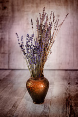 Toned photograph of a bunch of lavender