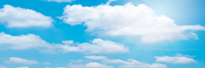 Beautiful blue sky cloudsfor background. Panorama of sky.