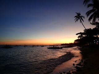 Obraz na płótnie Canvas Scenic View Of Sea At Sunset