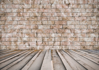 old room with brick wall