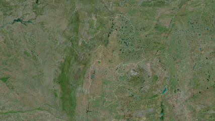 Chelyabinsk, Russia - outlined. Satellite