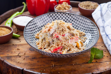 salad with beef tongue