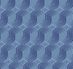 Japanese S-Bend Wave Vector Seamless Pattern