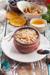 matzoon with honey and huts