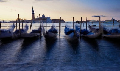 gondolas in venice