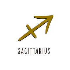 Sagittarius zodiac sign. Sagittarius vector zodiac sign