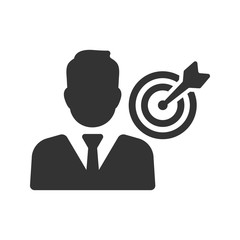 Business success aim icon