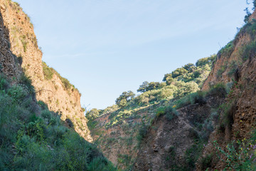 Fototapeta na wymiar canyon in the mountains near Ugijar