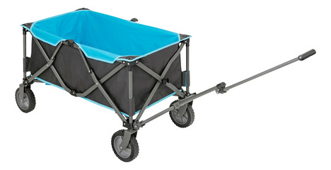 Foldable cart / wagon for transporting kids with clipping path - obrazy, fototapety, plakaty