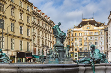 Fototapeta na wymiar Donner Fountain, Vienna, Austria