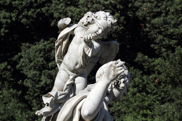 Fototapeta premium Caserta, Italy - June 10, 2012 - Royal Palace of Caserta - Detail of the fountain of Venus and Adonis