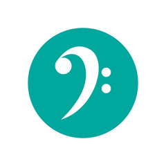 Music note icon design isolated on white background