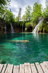 Plitvice lakes national park in Croatia landscape