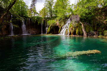 Plitvice lakes national park in Croatia landscape